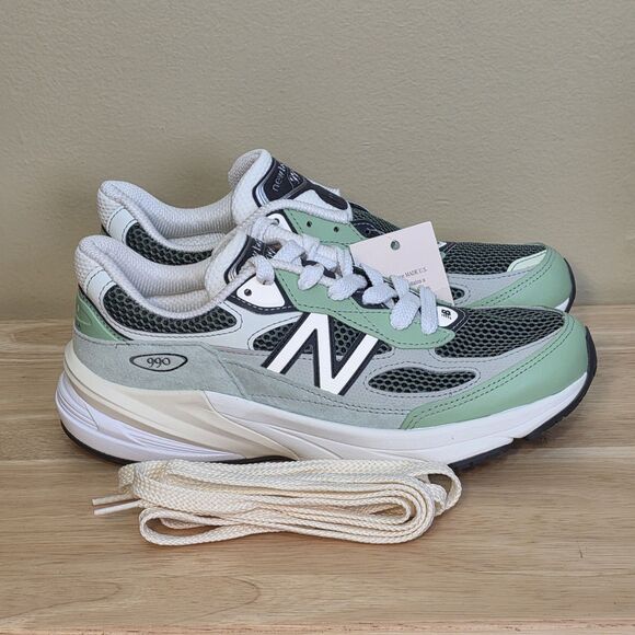 New Balance 990v6 Made in USA Avocado Natural Mint Green U990AB6 Men’s 6 W7.5